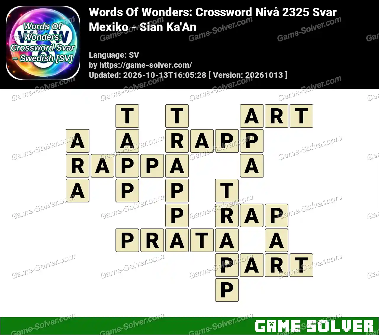Words Of Wonders: Crossword Nivå 2325 Svar – Mexiko – Sian Ka’An